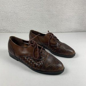The Leather Collection Derby Formal Dress Shoes‎ Size 10 Brown Leather 7981